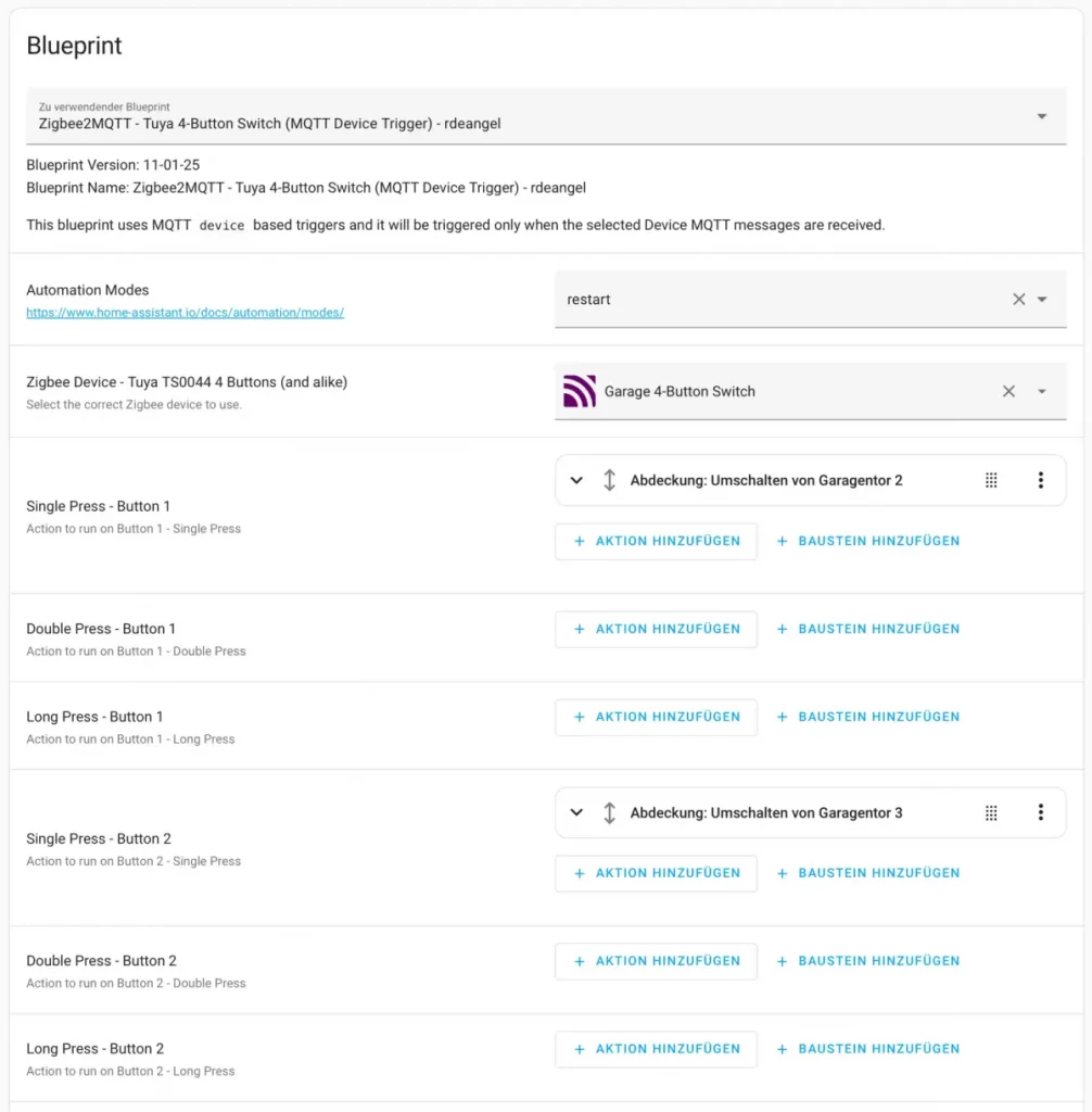 Zigbee 4-Tasten Schalter von MOES